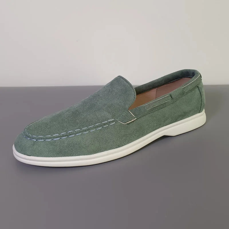 Fashion Classic Suede Leather Loafers Men Casual Shoes Luxury Brand Mens Breathable Slip on Driving Shoes Moccasins