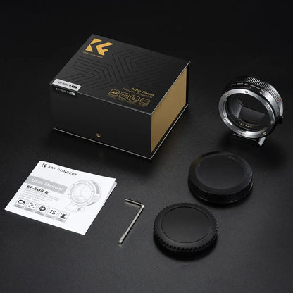 K&F CONCEPT EF to EOS R Adapter Auto Focus Lens Mount Adapter for Canon EF EF-S Lens to Canon EOS R/RF R3 R6 R50 Mount Cameras