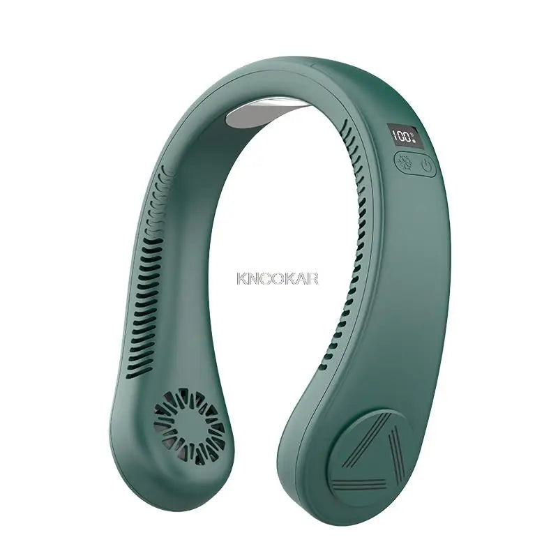Portable Air Cooling Neck Fan Mini Bladeless LED Air Conditioner Wireless Outdoor Sport Cooling Hanging Fan ventilador de cuello
