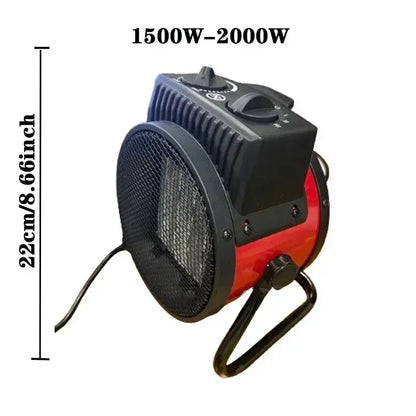 3500W Portable Ceramic Electric Space Heater 2500W Thermostat Air Warmer Radiator Room Fast Heat Auto Shut-Off Safety 1500KW