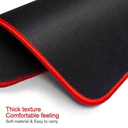 Mouse Pad with Stitched Edge Gaming Mousepad Small Non-Slip Rubber Base Washable Portable for Office Home Computer Laptop