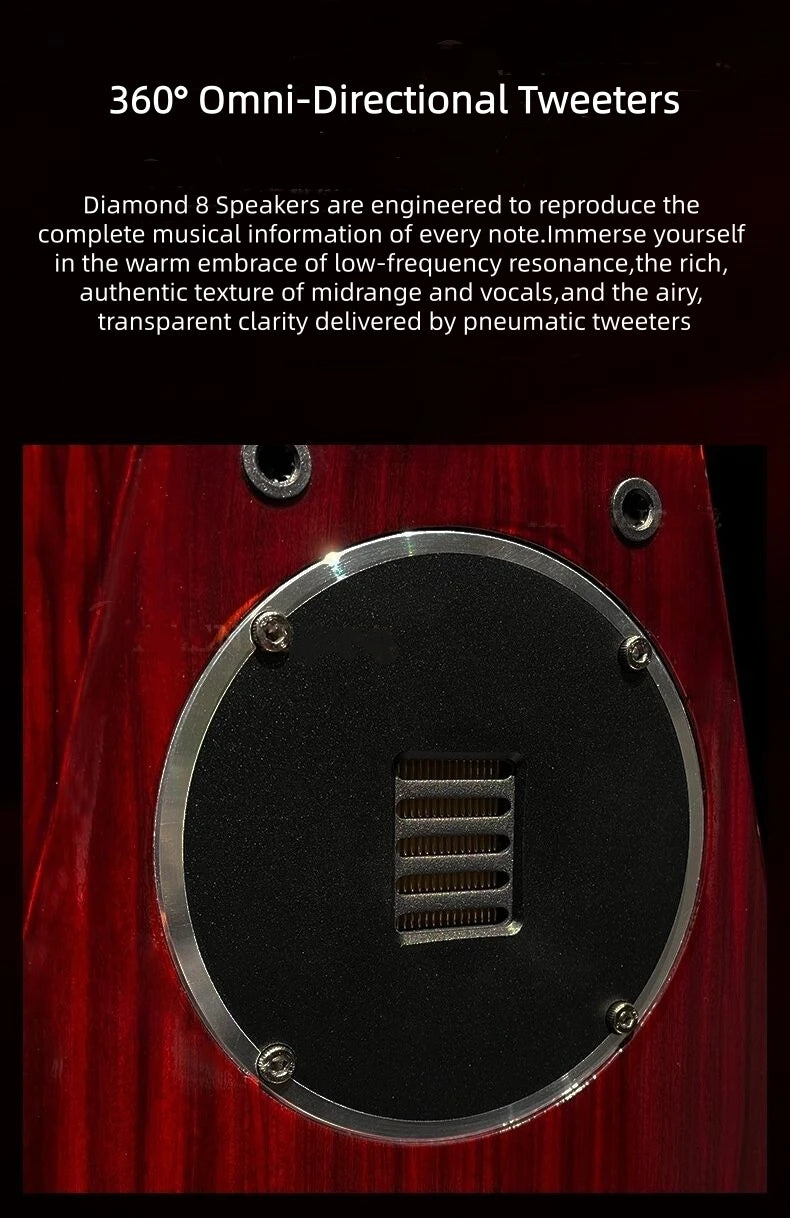 BL-8 Diamond 8 Flagship Hi-Fi Floor Standing Speakers, Audiophile High-End Passive Tower System for Home Audio