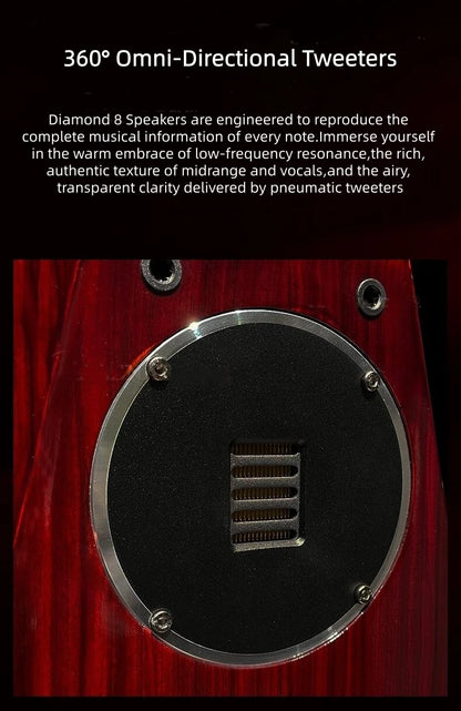 BL-8 Diamond 8 Flagship Hi-Fi Floor Standing Speakers, Audiophile High-End Passive Tower System for Home Audio