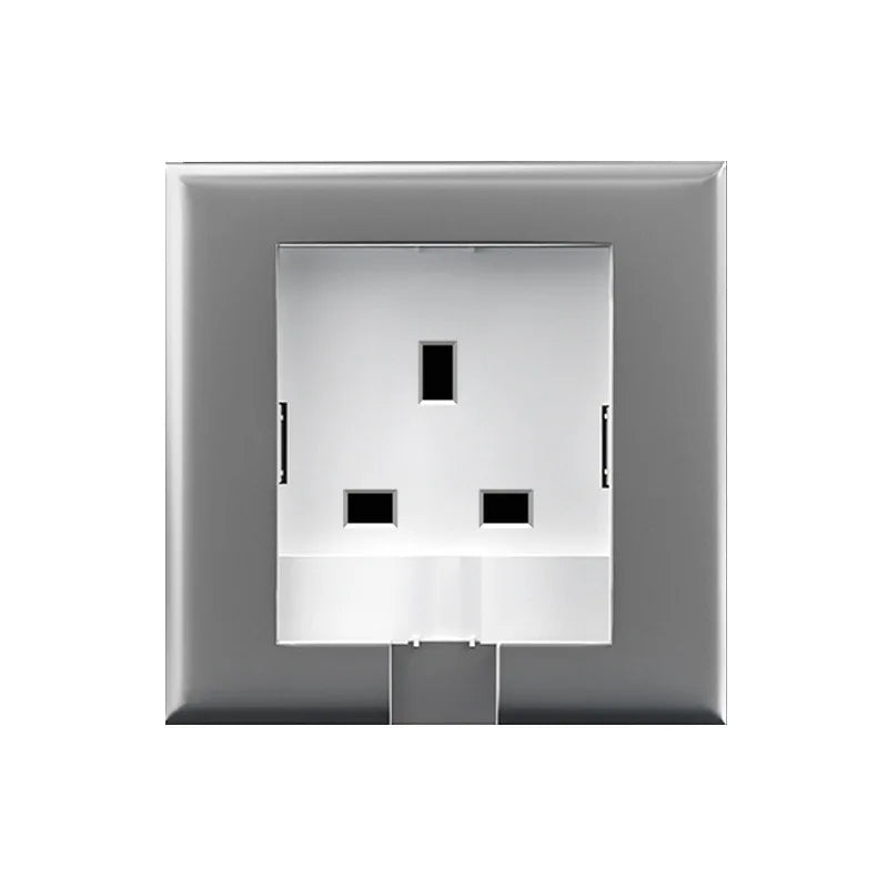 UK Plug 13A Recessed Bathroom Socket Panel with Hidden Waterproof Plug and Built-in Type 86 Kitchen Invisible 220V Socket