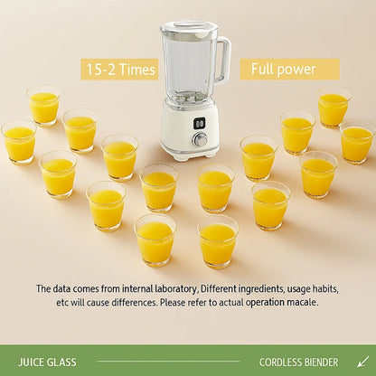 Portable Blender Cup 600ML Mini Juicer Mixer/3000mAh USB Rechargeable/10-Blade Powerful Motor For Smoothies/Vegetables