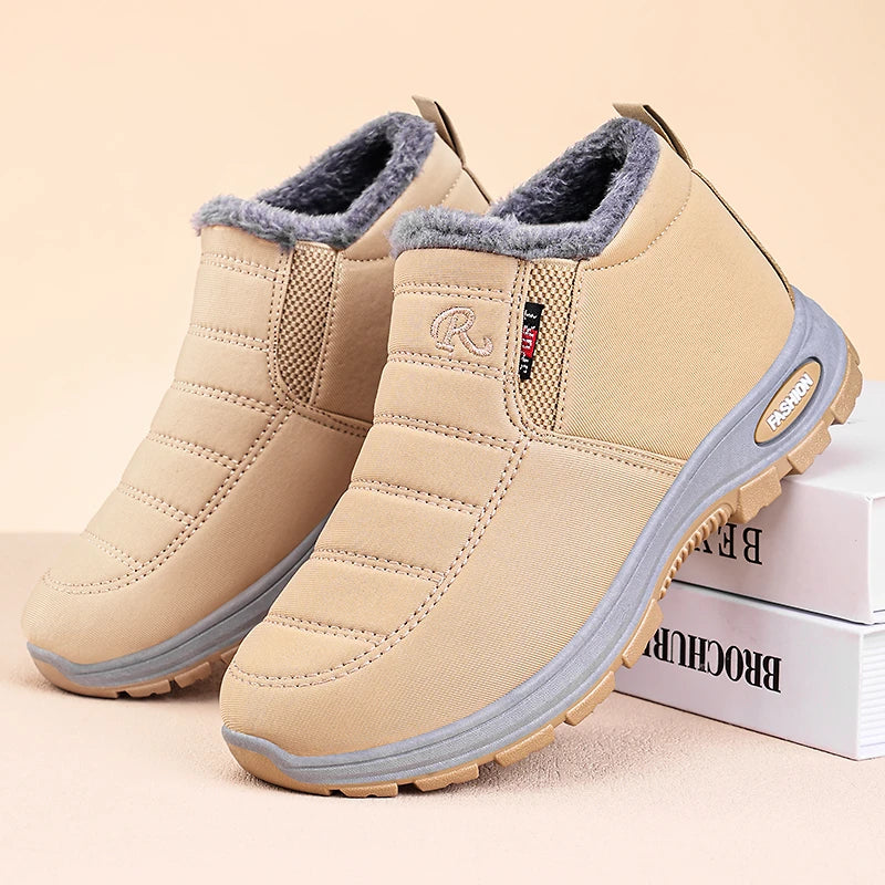 Winter New Women's Warm Cotton Boots Fleece-lined Thickened Waterproof Non-slip Women's Cotton Shoes Snow Boots