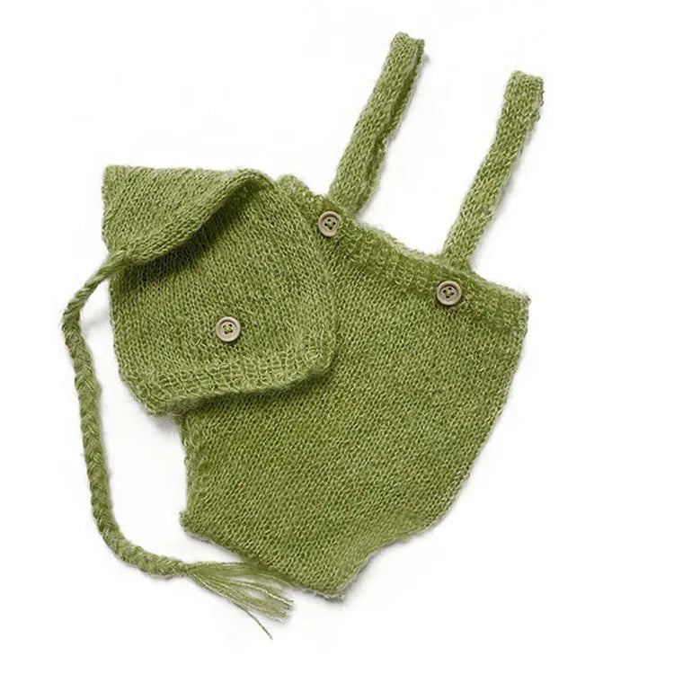 2pcs/set  Crochet Newborn Outfit  Newborn Photography Props Knitted Wool Hat Clothing Costume  Shooting  Bebes Accesorios
