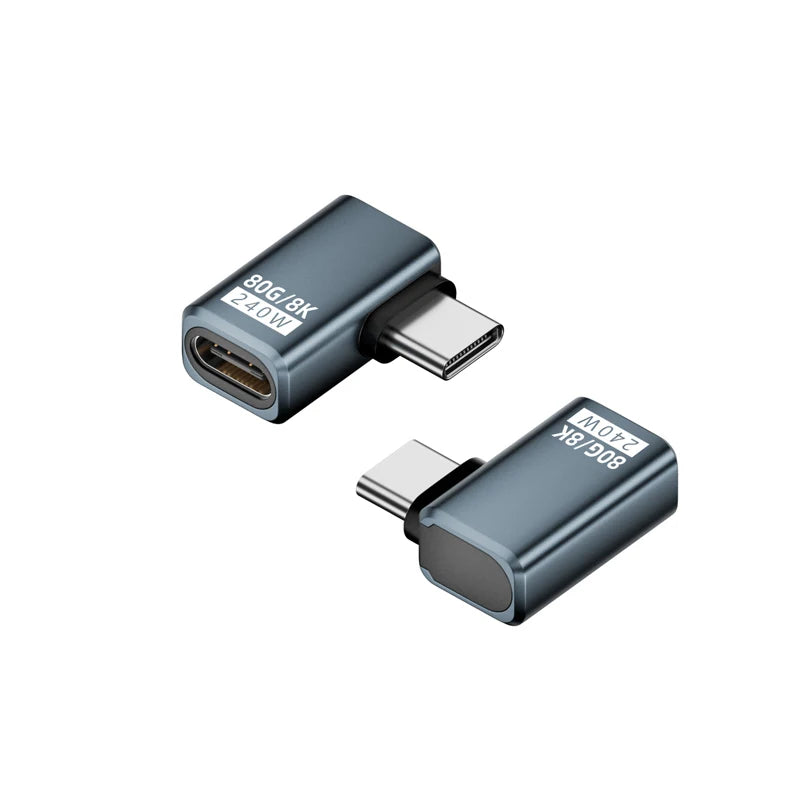 PD240W 80Gbps USB C Adapter Type C Female to Male Adapter Extender 8K@60Hz Fast Charging Converter for iPhone Xiaomi Macbook