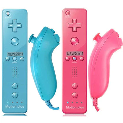a Whole Set Remote Controller with Nunchuck Controller for  Wii Games Control for Wii Console Wireless Gamepad with Motion Plus