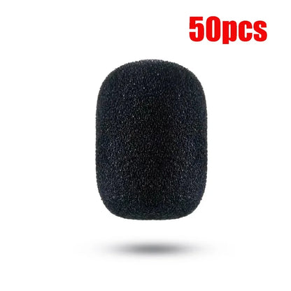 15/100PCS Microphone Replacement Foam Microphone Windscreen Headset Cover Telephone Headset Mic Cover Windshied Headset Foam