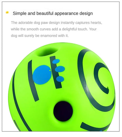 Pet Dog Toy Ball Wobble Wag Giggle Ball Interactive Dog Cat Toy Chew Toy Giggle Sounds Toy When Rolled or Shaken For Pet Dog Fun