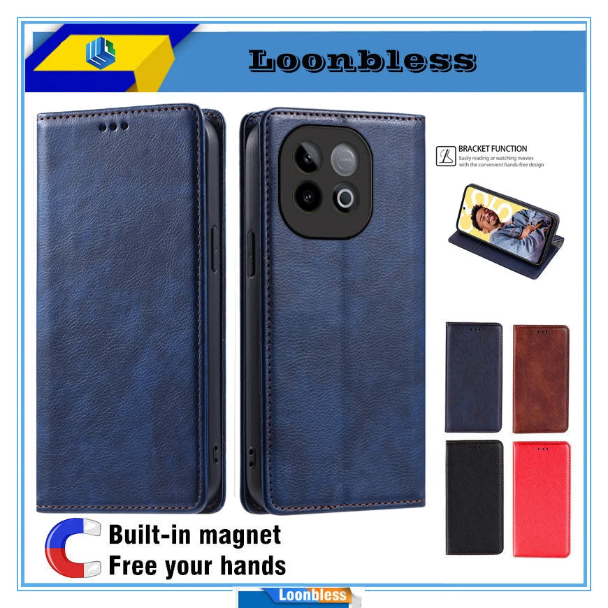 Phone Holster For Vivo IQOO Z10 Turbo Pro Case Etui IQOO Z10 Turbo Cover Wallet Flip Leather IQOO Case 5G Z10 Turbo+ Turbo Plus