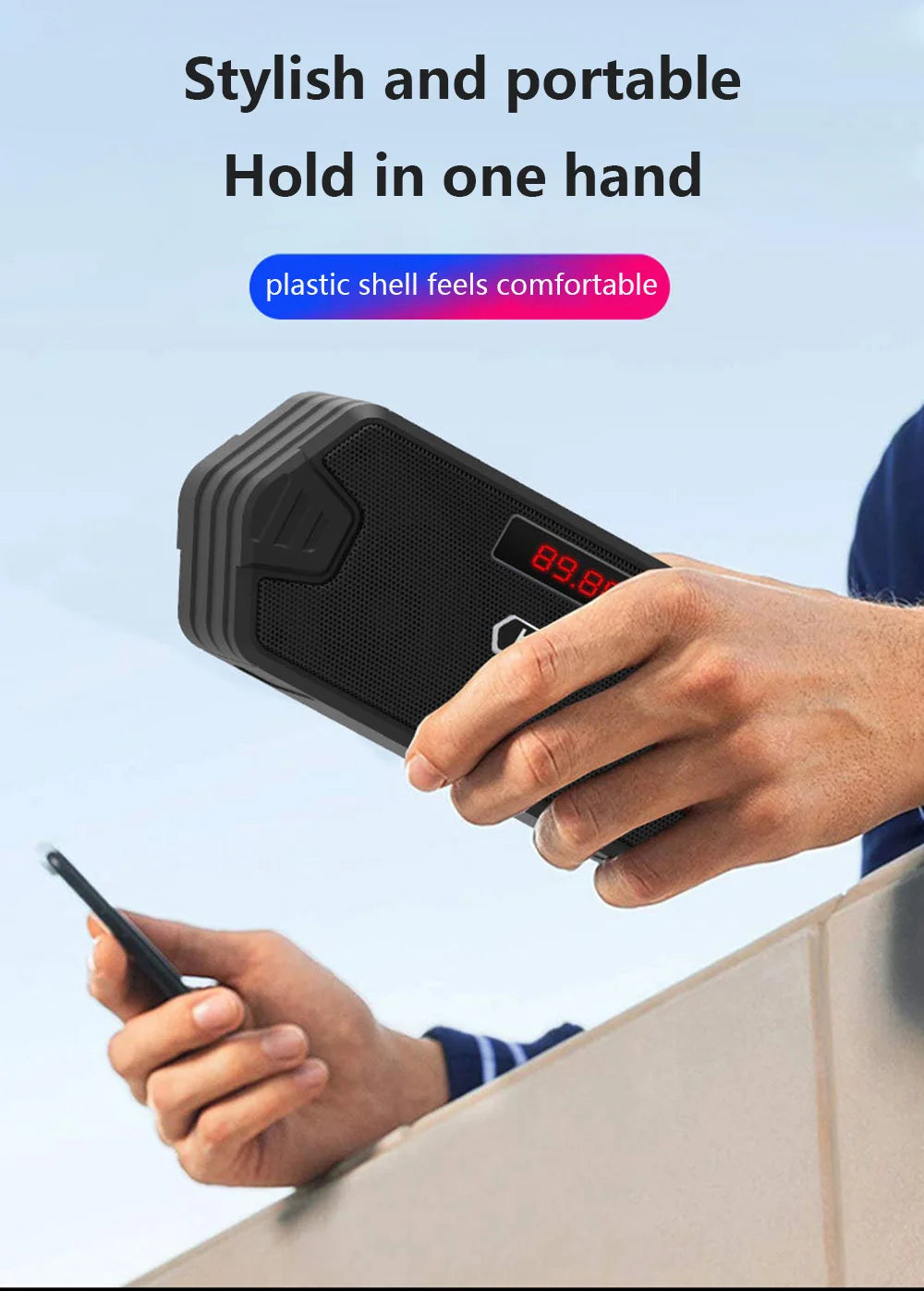 Portable Wireless Speaker Bluetooth-compatible Outdoor USB Speakers With FM Radio For Receiver AUX TF MP3 LoudspeakerPhone PC