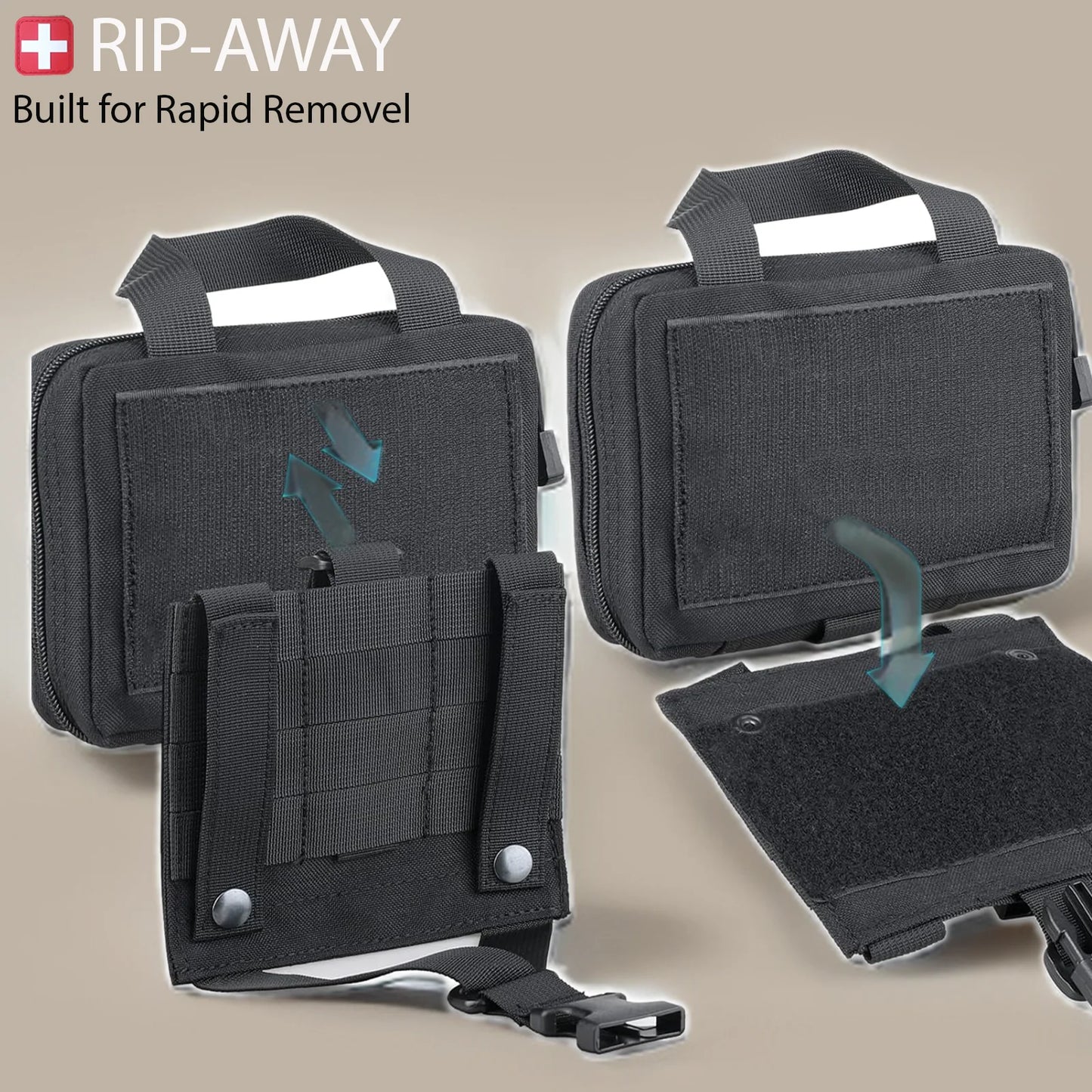 Survival First Aid Kits Tactical EMT Pouch Rip Away Molle Medical Pouches IFAK Emergency Survival Bag for Travel Outdoor Hiking