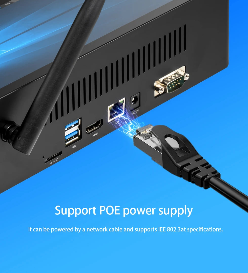 20256 Pipo H10 PRO 10.1 Inch IPS Touch Screen MINI PC Win11 Win10 OS Intel N100 Quad Core Tablet PC BT WIFI RJ45 USB 3.0 POE HD