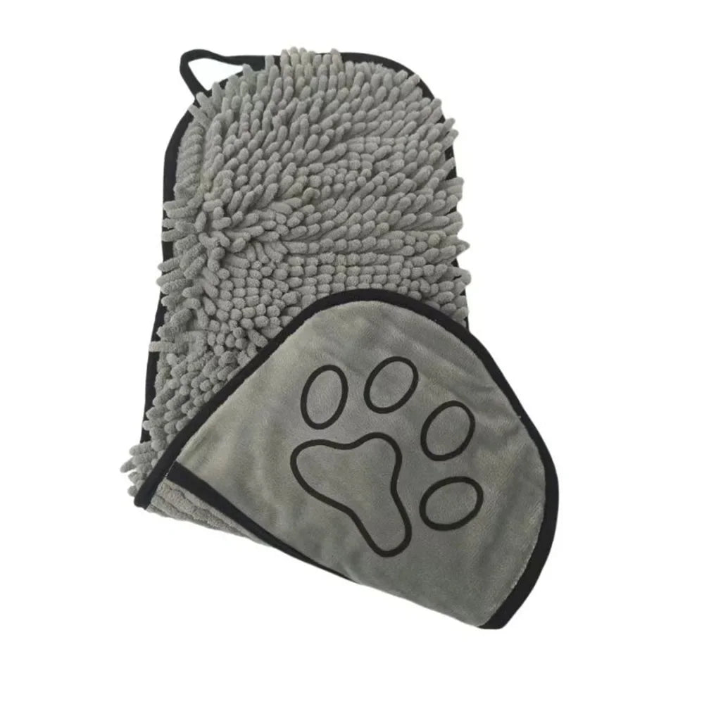 1Pcs Super Absorbent Pet Bath Towel Quick-drying Cat Towels Convenient Soft Bath Robe Dry Pet Cleaning Washcloth Dog Accessories