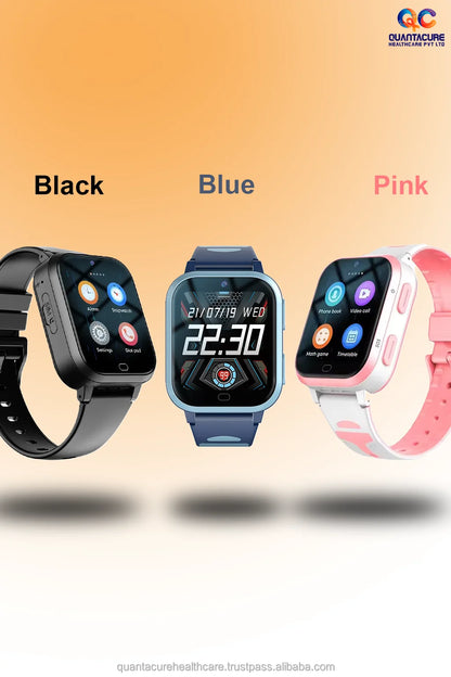 2025 QC AX5 Kids Smartwatch 4G GPS SIM SOS Video Call Camera 1+8GB IP67 App Control Tracker Voice Call Bracelet Compass Square