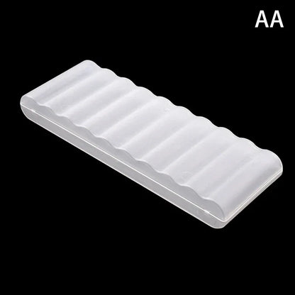 ♥10 Slots Transparent Plastic Battery Storage Box Hard Container Holder Case For AAA/AA Battery Organizer Accessories