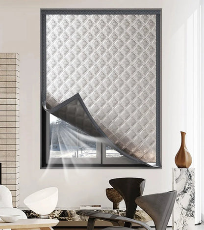 Windproof thermal curtain winter bedroom windproof thermal artifact heat storage insulation film cold seal Windows waterproof