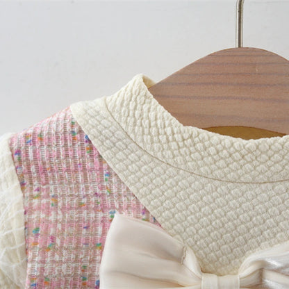 Baby Girl Dress Spring And Autumn Bow Cotton Long Sleeved Girl Dress Cute Christmas Style Baby Dress