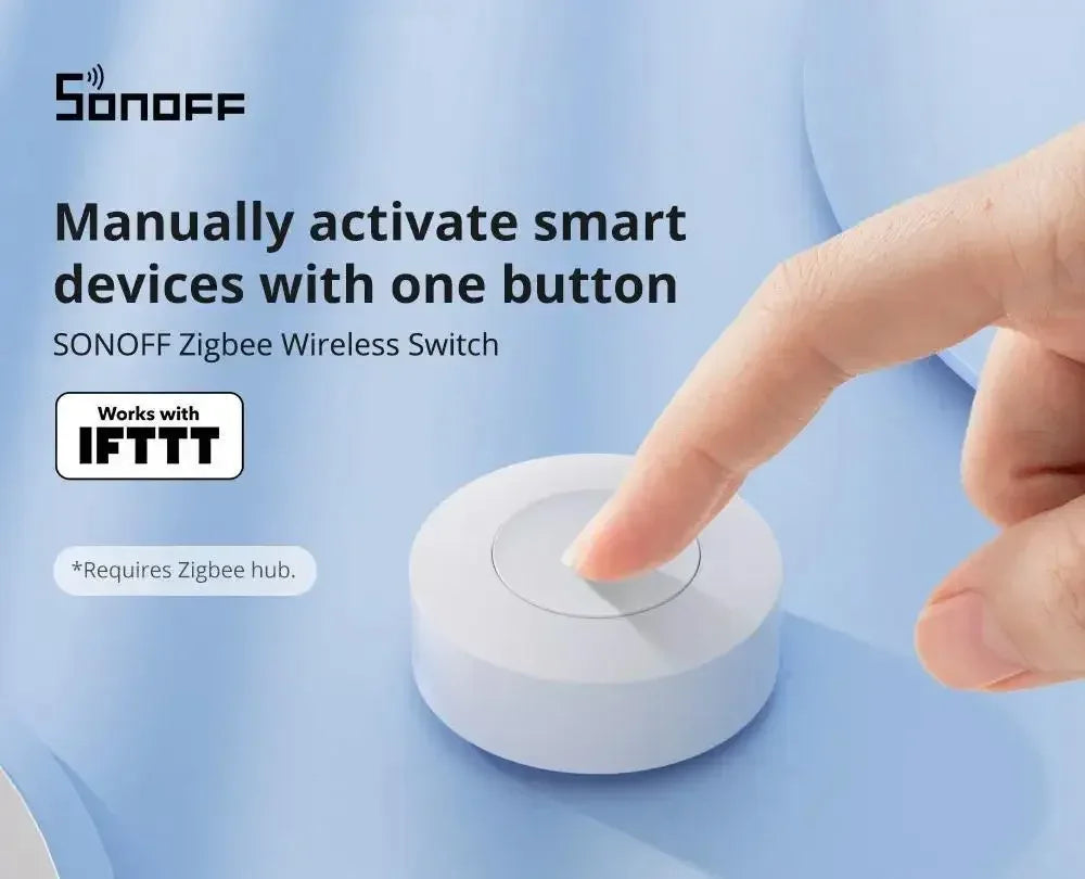 SONOFF SNZB-01P SNZB 01P Sonoff Wireless Switch Zigbee Scene Switch Two Way Control Act As Doorbell Emergency Button Via Google