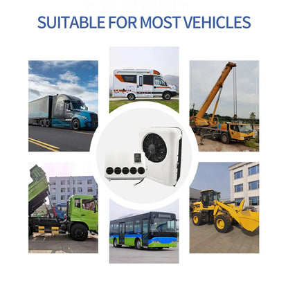 Treeligo Cooling Electric Car Split Air Conditioner 12V Parking Air Conditioning 24V For RV Truck Tractor Camper Van Motorhome