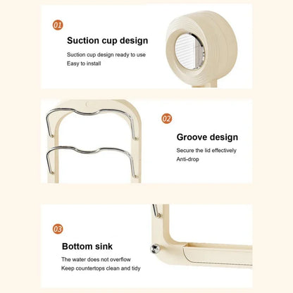 Kitchen Organizer Rack Wall Hanging Pot Cover Rack Multilayer Pot Lid Metal Multifunctional Rack Pot Lid Storage Rack