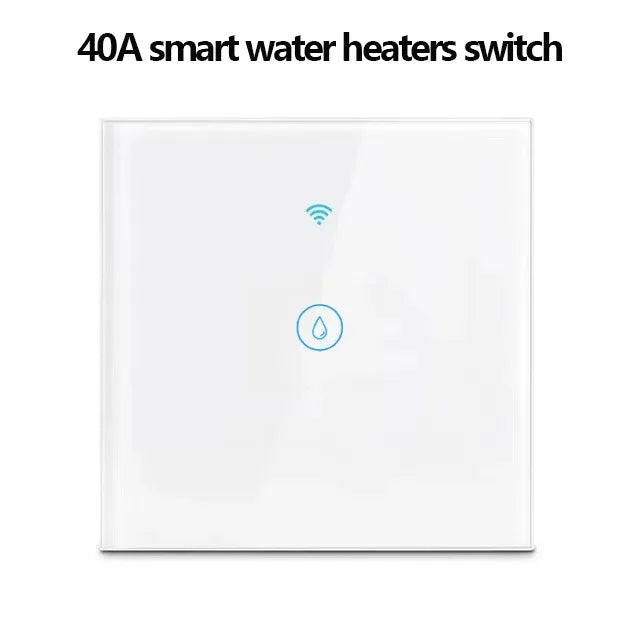 40A Tuya Smart Wifi Water Heater Boiler Touch Switch EU for Lighting Water Heater Air Conditioner Works with Google Home Alexa