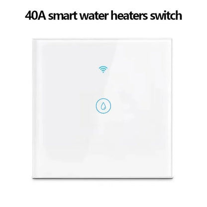 40A Tuya Smart Wifi Water Heater Boiler Touch Switch EU for Lighting Water Heater Air Conditioner Works with Google Home Alexa