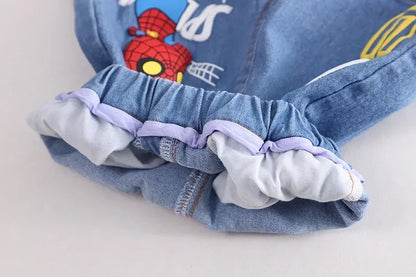 2025 Summer Baby Boys Spiderman Short Sleeve T-shirt+Jeans Sets Clothes Kids Fashion Clothing Outfits Children Sports Suits