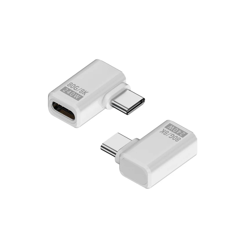 PD240W 80Gbps USB C Adapter Type C Female to Male Adapter Extender 8K@60Hz Fast Charging Converter for iPhone Xiaomi Macbook