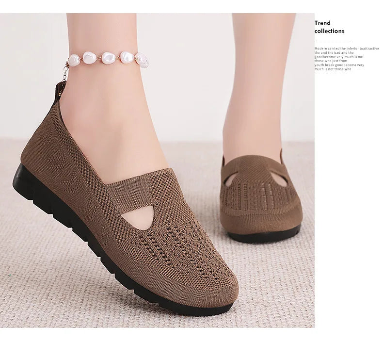 Women's Summer Shoes Breathable Flat with A Casual Women's Sneakers Comfortable Soft Sole Large Size 36-43 Cheap Shoes Clearance