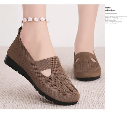 Women's Summer Shoes Breathable Flat with A Casual Women's Sneakers Comfortable Soft Sole Large Size 36-43 Cheap Shoes Clearance