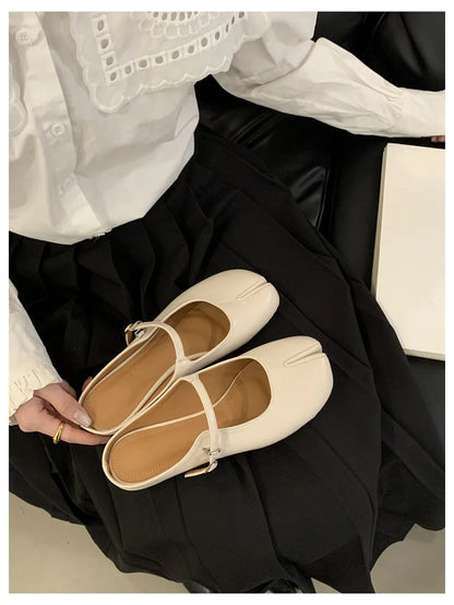 Women Tabi Ninja Slippers Brand Mules Soft Microfiber Comfy Flats Fashion Split Toe Slides Casual Loafer Shallow Ballerina Mujer