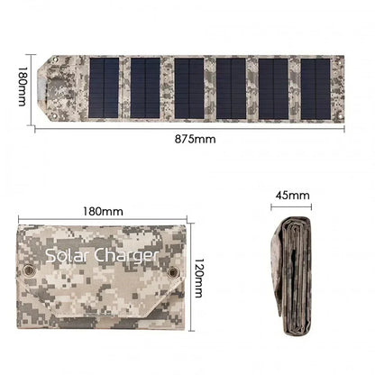 60W-100W Solar Panel 4/5/6 Fold Portable Power Supply Outdoor Emergency USB Mobile Phone Charging with 3 USB Output Cable