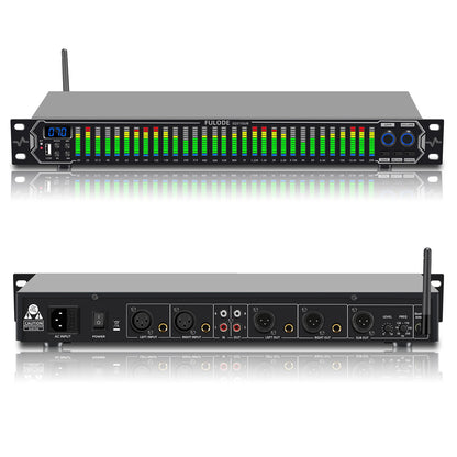 FULUODE EQ315 Professional Digital Equalizer Tuner for Stage Audio Noise Reduction with Segmented Display Audio Performance Equi