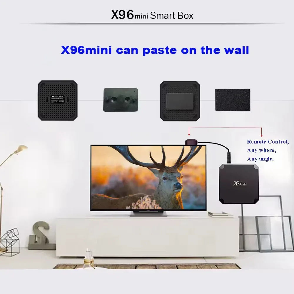 2026 4K UHD HDR10+ Smart Tv Box S905W Quad Core 4G WiFi TV Stick 1+8GB Android 10.0 X96 Mini Multimedia Player TV Box