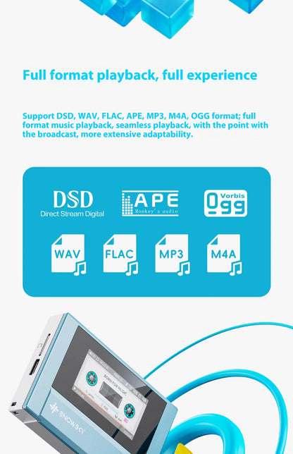 NEW Fiio Snowsky Echo Min Mp3 Walkman Pure Music Wireless Bluetooth Mp3 Lightweight Multi Format Playback Music noise reduction