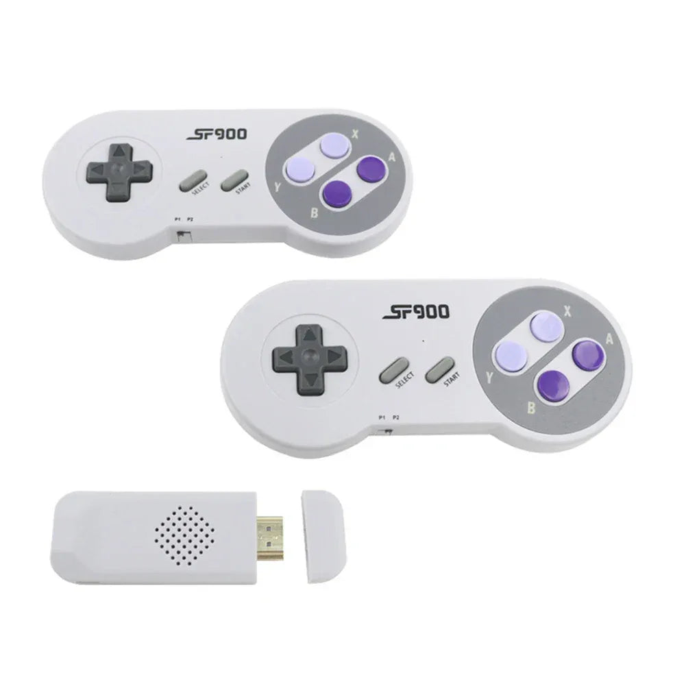 SF900 Video Game Console For Super Nintendo SNES NES Built in 4700 Game Stick TV Player with 2 Wireless Game Controller Gamepad