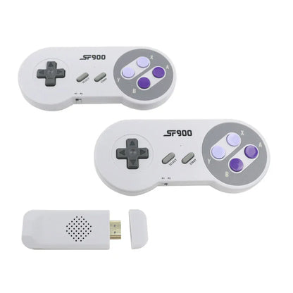 SF900 Video Game Console For Super Nintendo SNES NES Built in 4700 Game Stick TV Player with 2 Wireless Game Controller Gamepad
