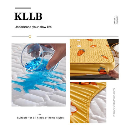 Waterproof Thicken Mattress Pad Protector Skin-Friendly Durable Fitted Sheet Bed Cover Latex Mat Cover 120x200 150x200 180x200