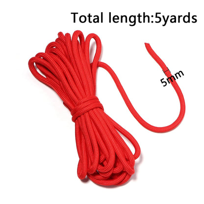 5yards/lot 5mm Colorful Polyester Braided Rope For Jewelry Making DIY Keychian Lanyard Bag Pendant Handcraft Accessories