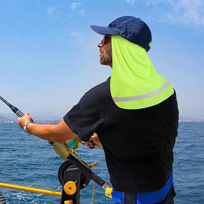Cooling Cap Elastic Sun Shade Hat Wide Brim Neck Shield Elastic Hard Cap UV Protection to Cover Neck for Fishing Riding