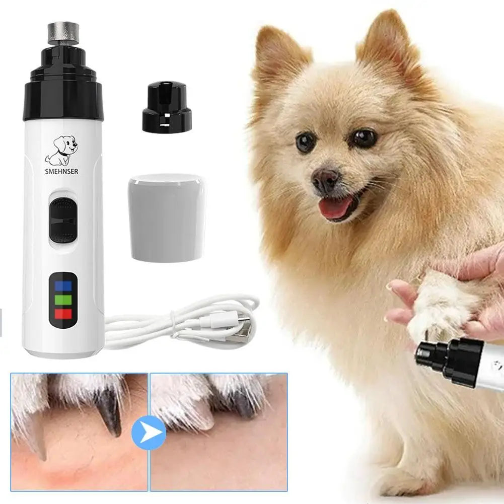 Dog Nail Grinders Painless USB Charging Rechargeable Pet Nail Clippers Quiet Electric Dog Cat Paws Nail Grooming Trimmer Tools