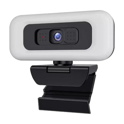 4K Webcam with Light Full HD 2K 1080P Live Streaming Web Cam for PC Laptop Auto Focus Computer Camera with Microphone