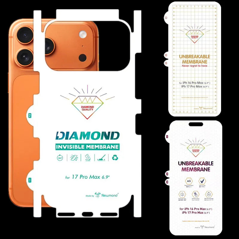 2pcs/set HD Matte Transparent Soft Hydrogel Film Screen Protector for iPhone 17 Air Pro Max Front Back UNBreakable Membrane Film