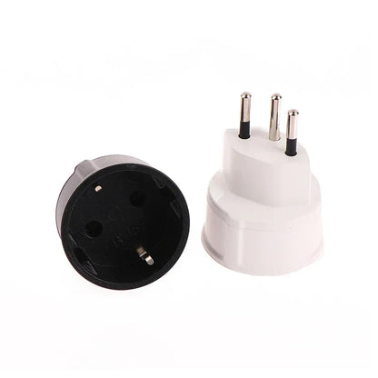 1 Pc European France To Swiss Plugs Travel Adapter 3 Pin Plug 10A 250V Power Plug EU To Switzerland Electrical Plug Socket