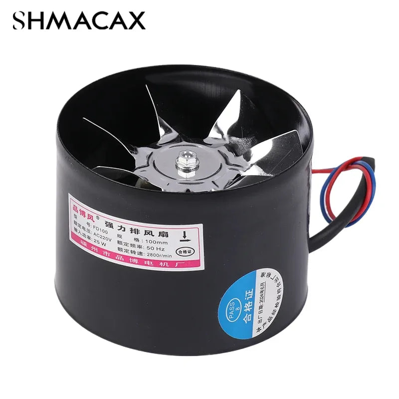4 Inch Fan Air Ventilator For Home Kitchen Metal Pipe Ventilation Exhaust Fan Mini Extractor Bathroom Toilet Wall Fan Duct Fan
