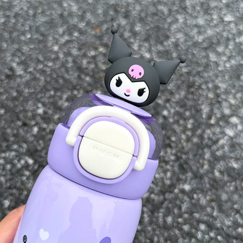 1pc Kuromi Large-Capacity Stainless Steel Insulated Cup - 520ML Portable Water Bottle for Outdoor Sports, Dual-Drinking Lid