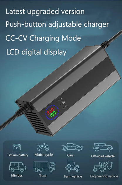 10A 15A 24V 48V 58.4V 72V 60V 67.2V 84V Li-ion Lifepo4 Lithium Battery Charger Curren Adjustable 13S Charge 8S 16S 20S 24S parts
